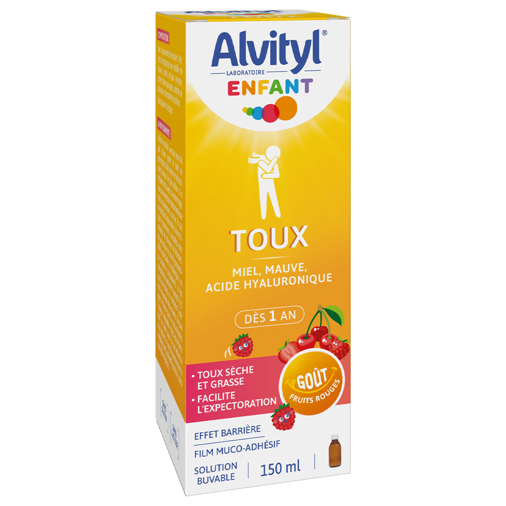 Alvityl Bambino Sciroppo per tosse secca e grassa al gusto di frutti rossi 150 ml