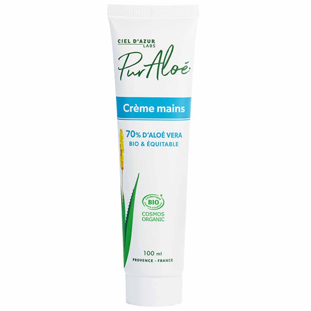 Pur Aloé Crema per le mani all'Aloe Vera 70% Biologica 100ml