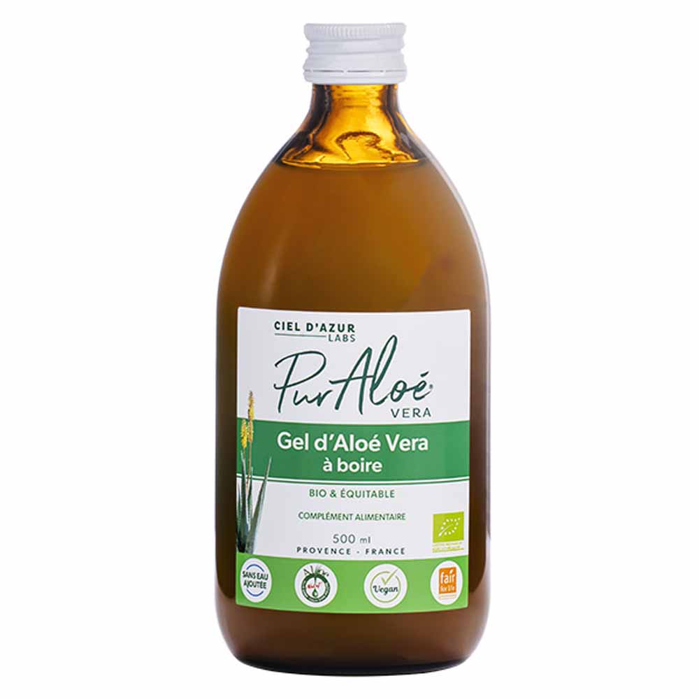 Pur Aloé Gel di Aloe Vera Biologica Equosolidale Da bere 500ml