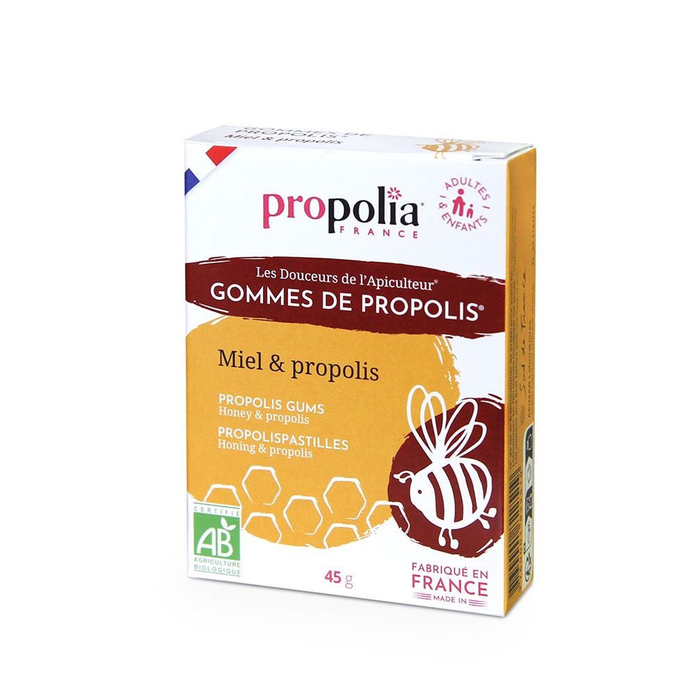Propolia Gomma alla propoli Miele e Propolis Nature&amp;Bio 45 g