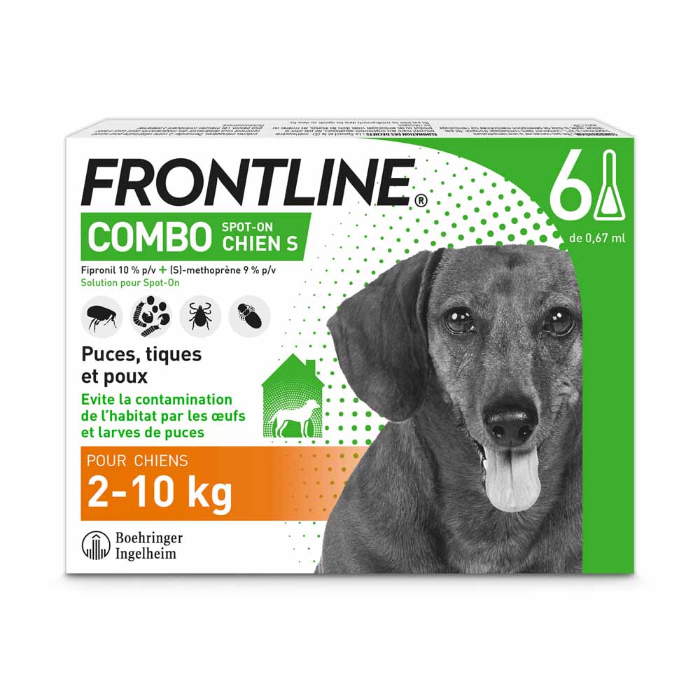 Frontline Combo spot-on cane S da 2-10 kg 6 pipette da 0,67 ml