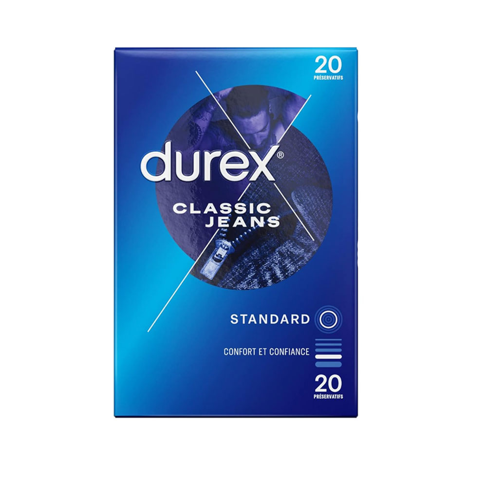 Durex Jeans Preservativi Classic Lubrificati 20pz