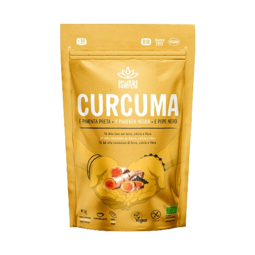 Iswari Super Aliment Pur Curcuma e pepe nero Bio 150g