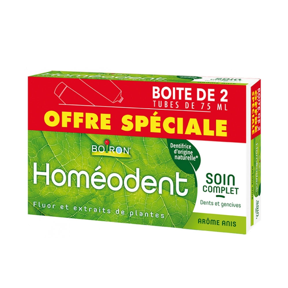 Boiron Homeodent Dentifricio Complete Care per denti e gengive all'anice 2x75ml