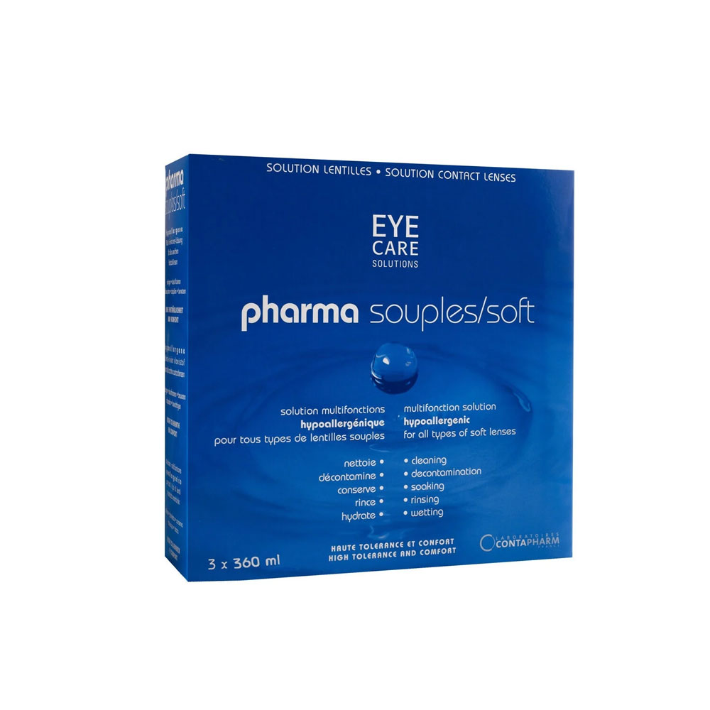 Eye Care Solution Soluzione detergente multifunzionale per lenti morbide 3x360ml