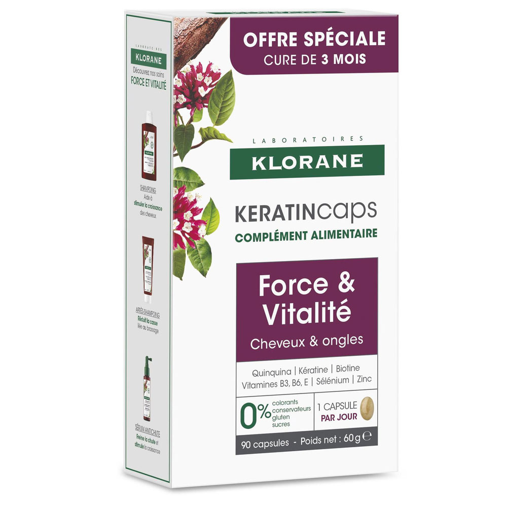 Klorane Keratincaps Forza e vitalità Capsule