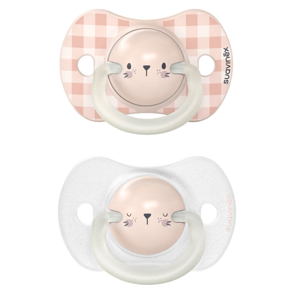 Suavinex SxPro Ciuccio anatomico reversibile Night &amp; Day Da 4 a 18 mesi x2