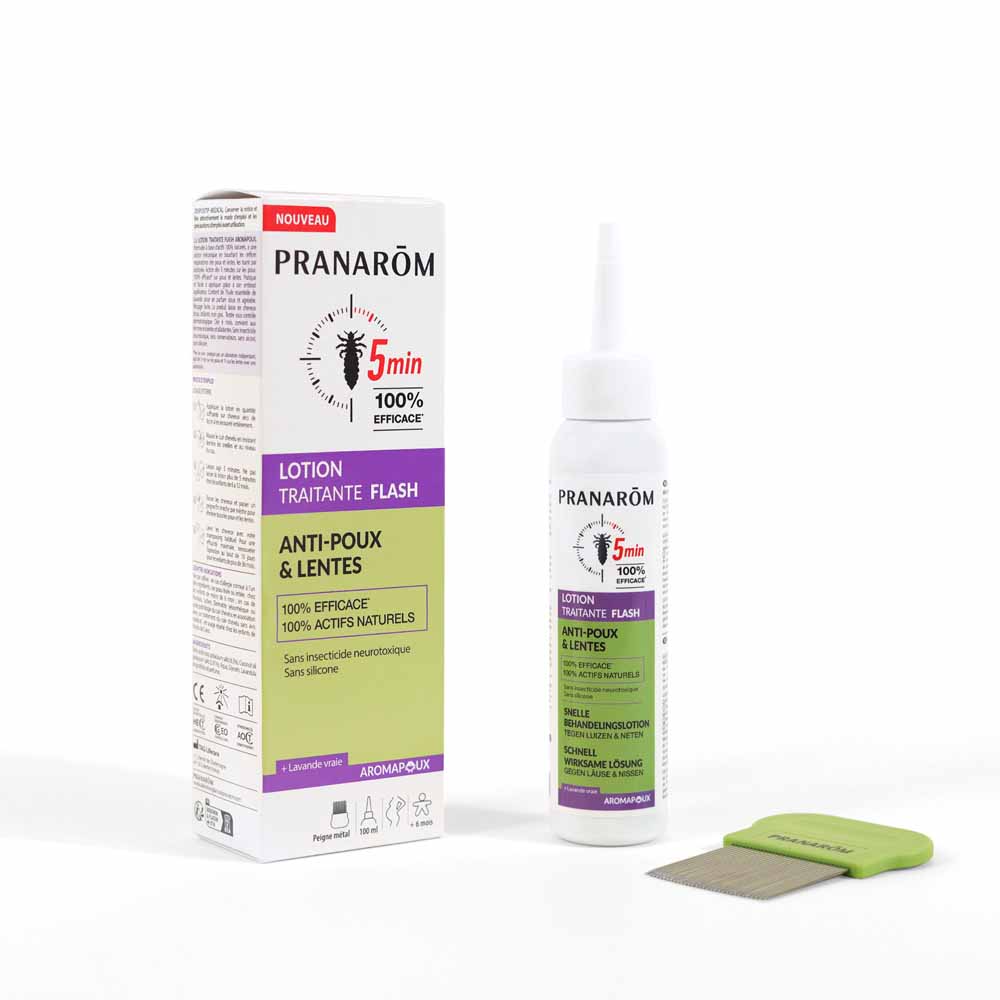 Pranarôm Pranapoux Flash Lozione per il trattamento anti-pidocchi e lendini 100ml