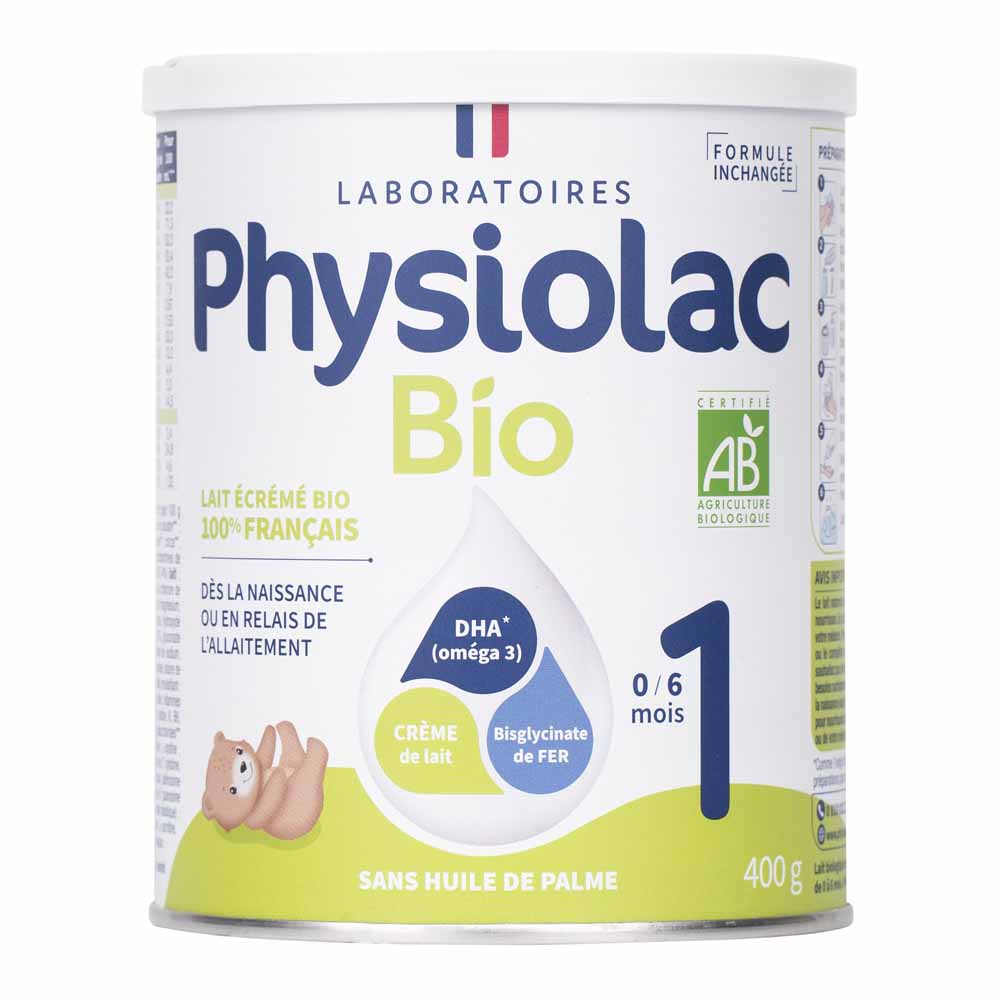 Physiolac 1 Latte in polvere bio dalla nascita 0–6 mesi 400g