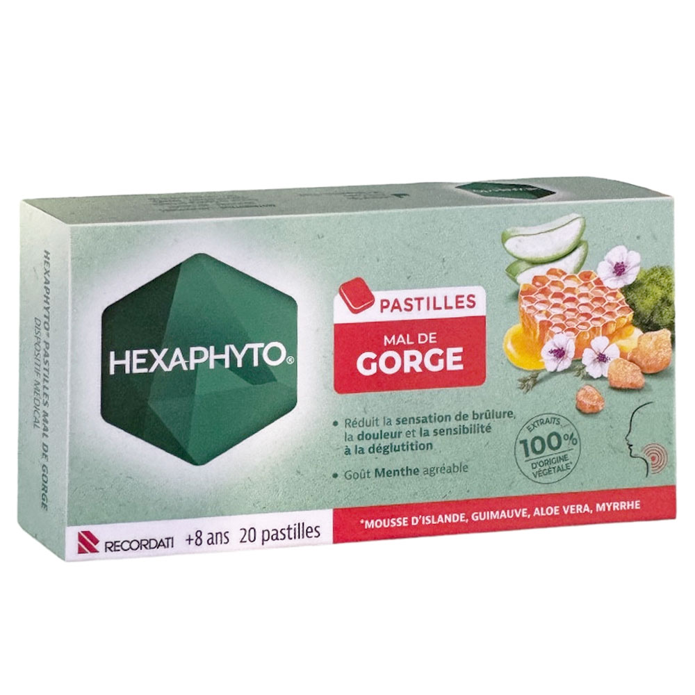 Hexaphyto Pastiglie per mal di gola gusto menta 20 unità