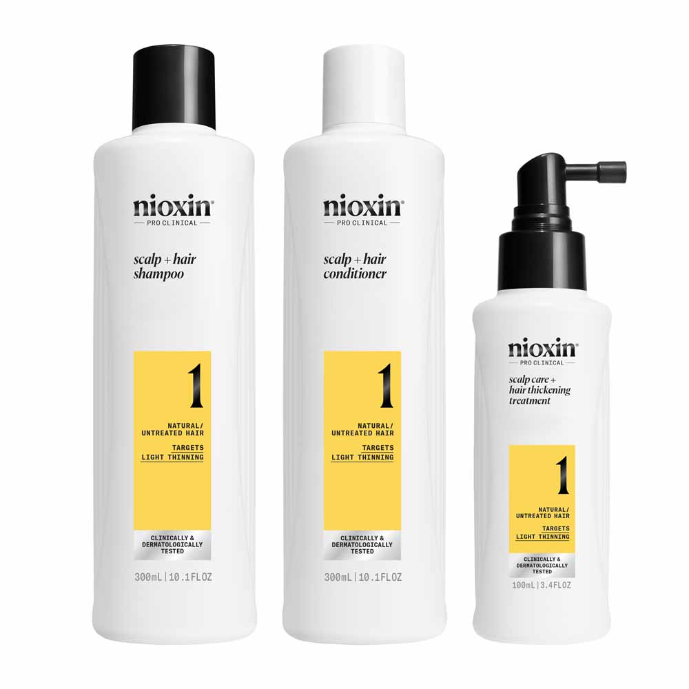 Nioxin System 1 Kit per la perdita naturale di Capelli e Moderati 700ml