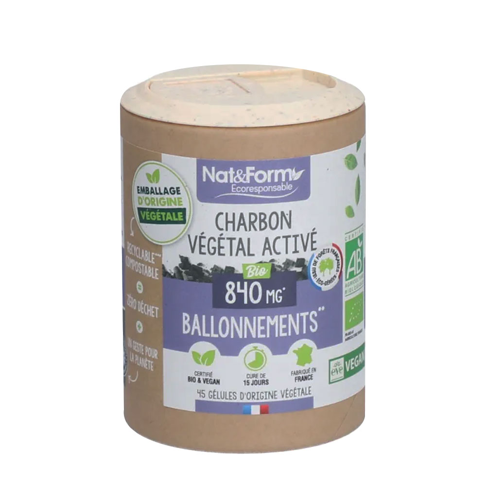 Nat&Form Carbone vegetale attivo 45 capsule