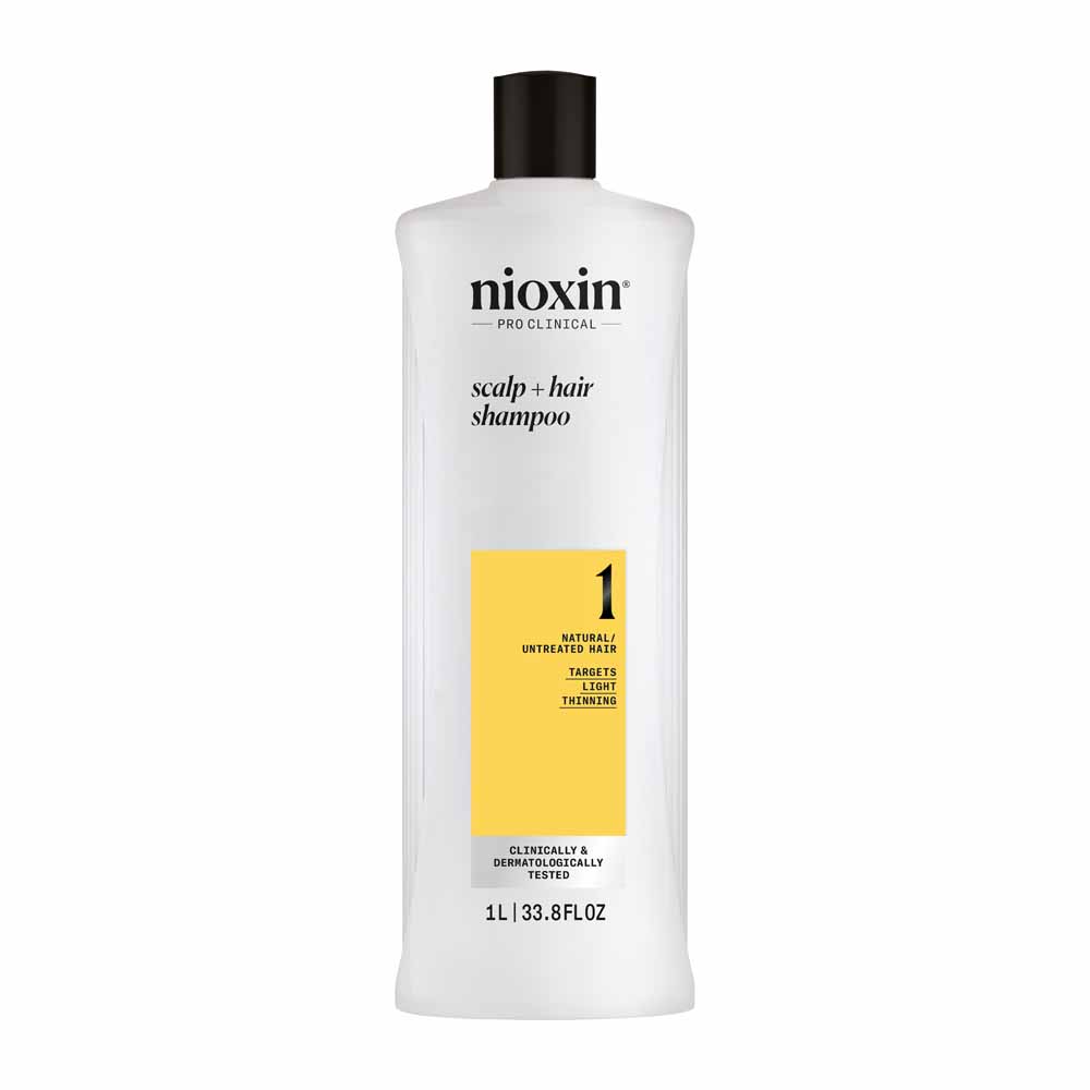 Nioxin System 1 Shampoo naturale per capelli e perdita moderata 1L