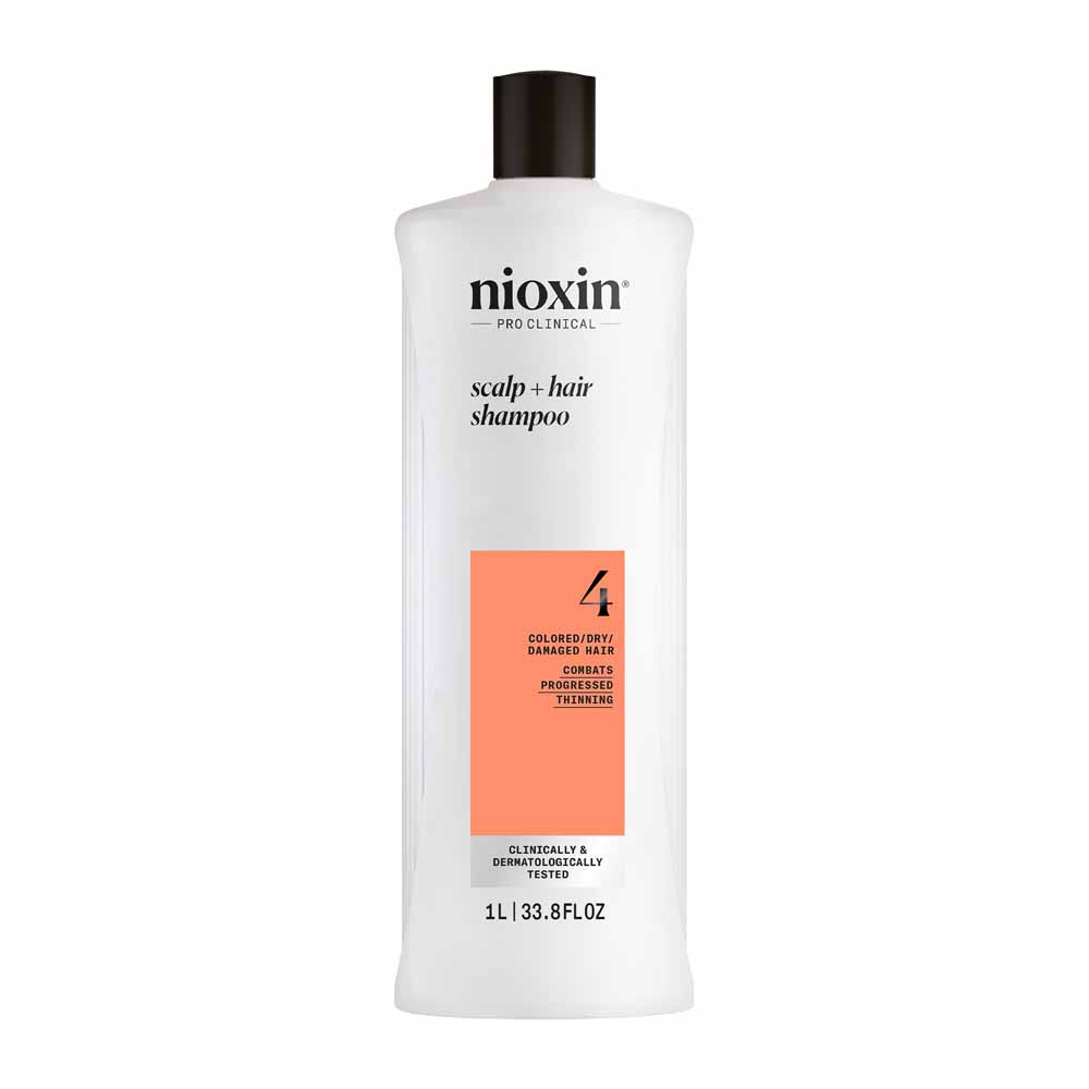 Nioxin System 4 Shampoo per Capelli Colorati/Secchi/Danneggiati e Perdita Avanzata 1L