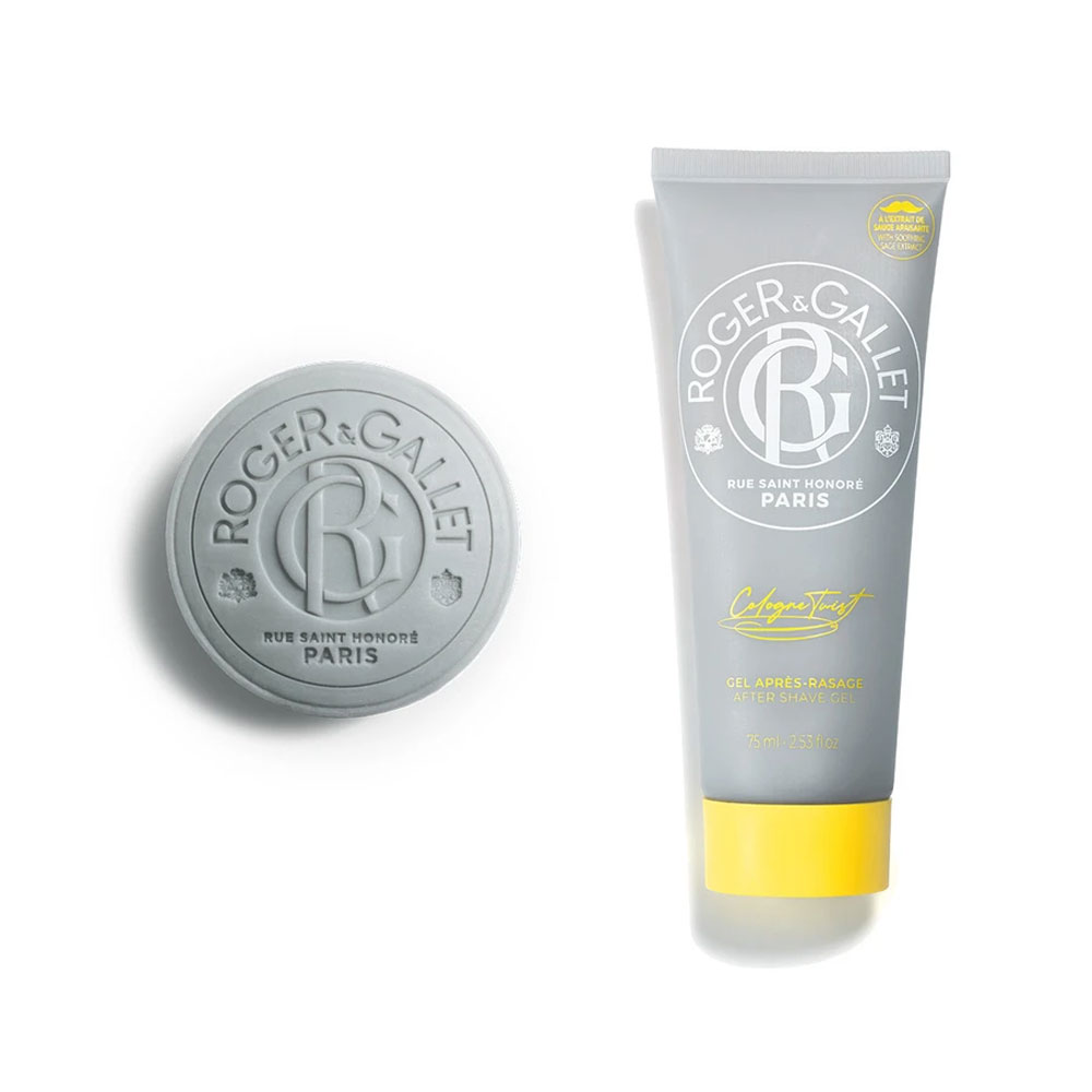 Roger & Gallet Cologne Twist Vanity Cofanetto Rasatura 100g + Gel Dopobarba 75ml