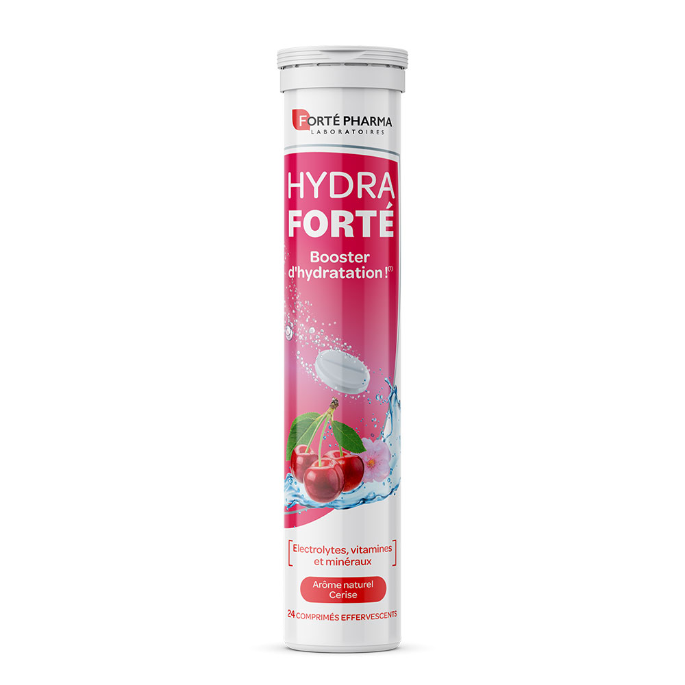 Forté Pharma Hydra Forté Booster di idratazione aroma naturale ciliegia 24 compresse effervescenti