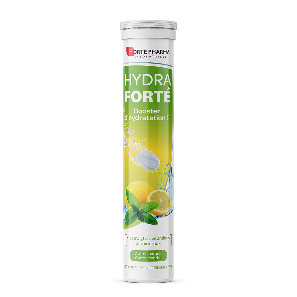 Forté Pharma Hydra Forté Potenzia l'idratazione aroma naturale limone e menta 24 compresse effervescenti