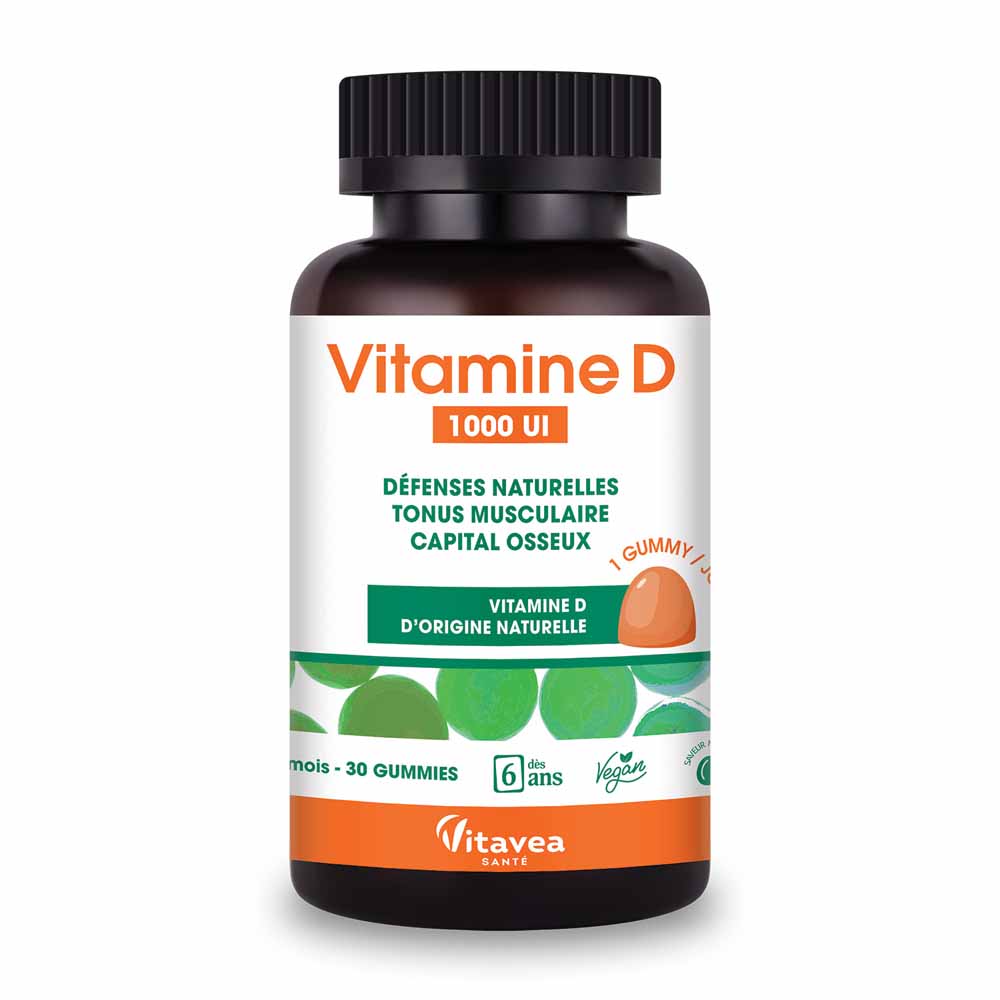 Vitavea Santé Vitamina D 1000 UI per difese naturali e salute delle ossa 30 caramelle gommose