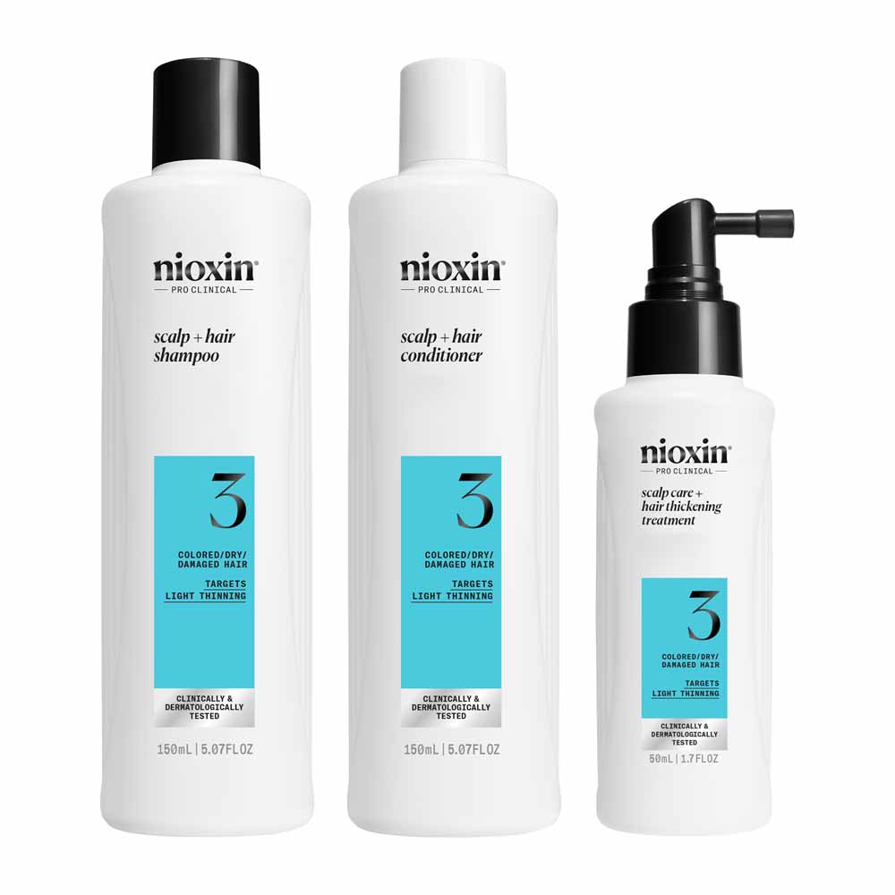 Nioxin Kit sistema 3 trattamento densificante per capelli colorati e leggermente diradati 350 ml