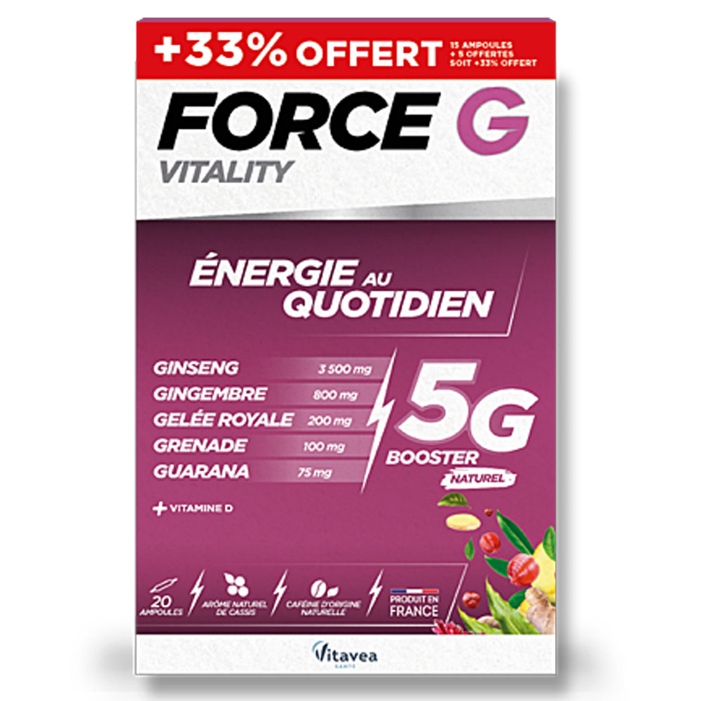 Vitavea Santé Force G Vitalità Energia quotidiana 20 Ampolle