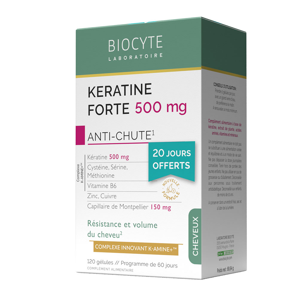 Biocyte Capelli Confezione da 500 mg di Cheratina Forte 120 Gelule