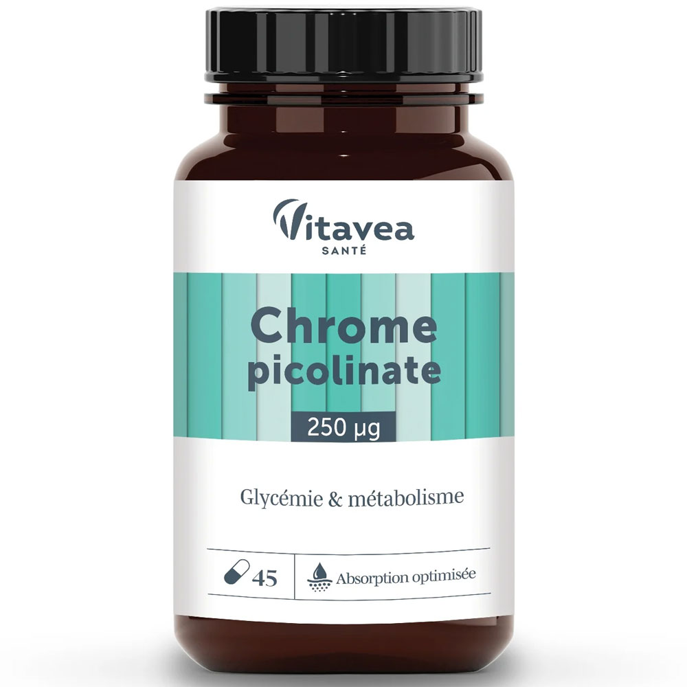 Vitavea Santé Nutri'sentiels Cromo picolinato Zucchero nel sangue e metabolismo 45 capsule