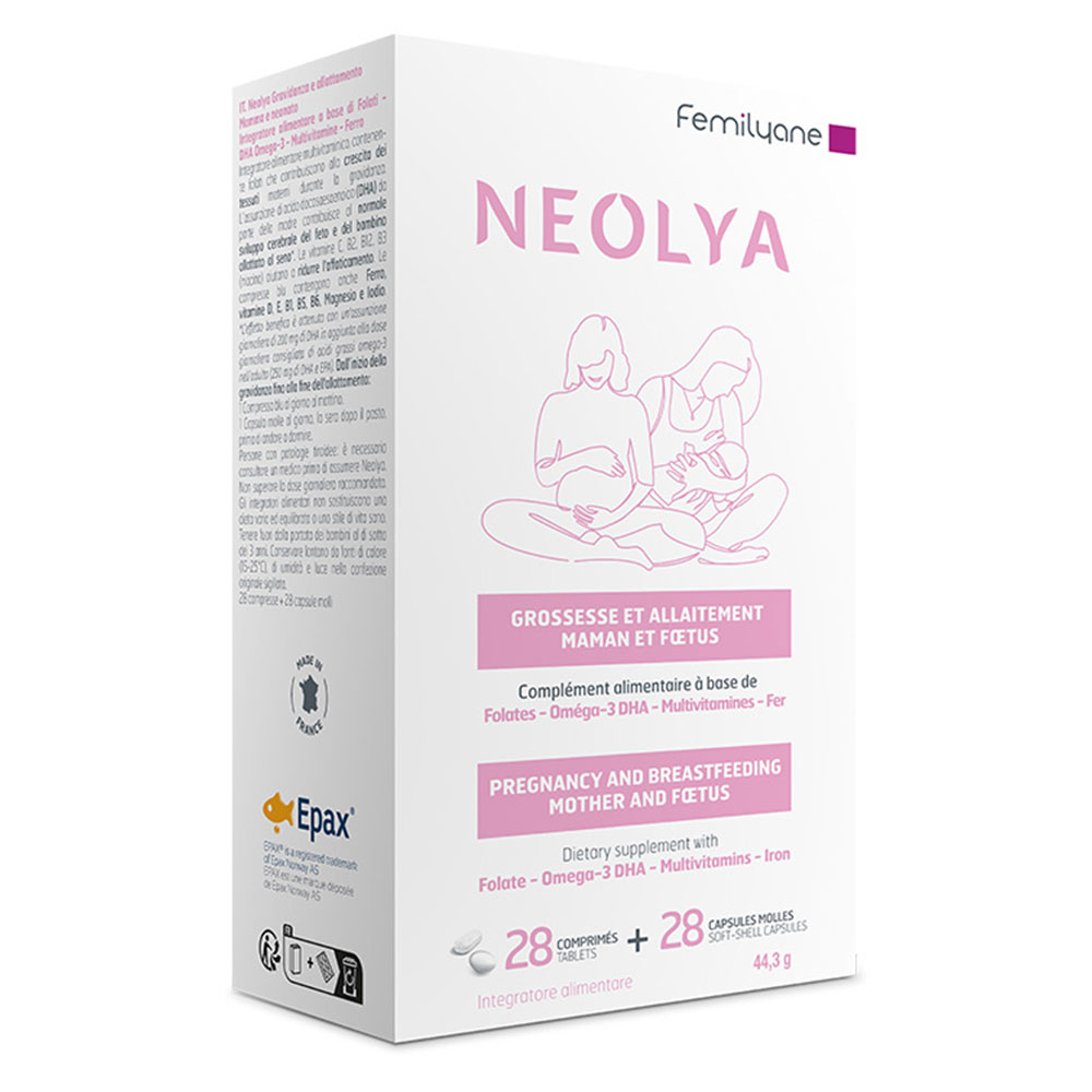 Bailleul Femilyane Bailleul Femilyane Neolya gravidanza e allattamento mamma e feto 28 compresse + 28 perle
