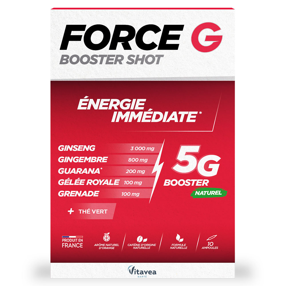 Vitavea Santé Force G Shots immediato di Energia 10 Ampolle
