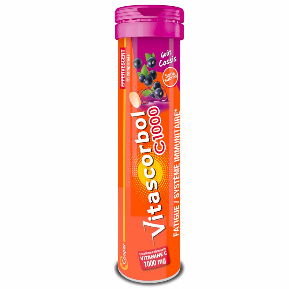 Vitascorbol Vitamina C1000 Aroma di ribes nero 15 Compresse effervescenti