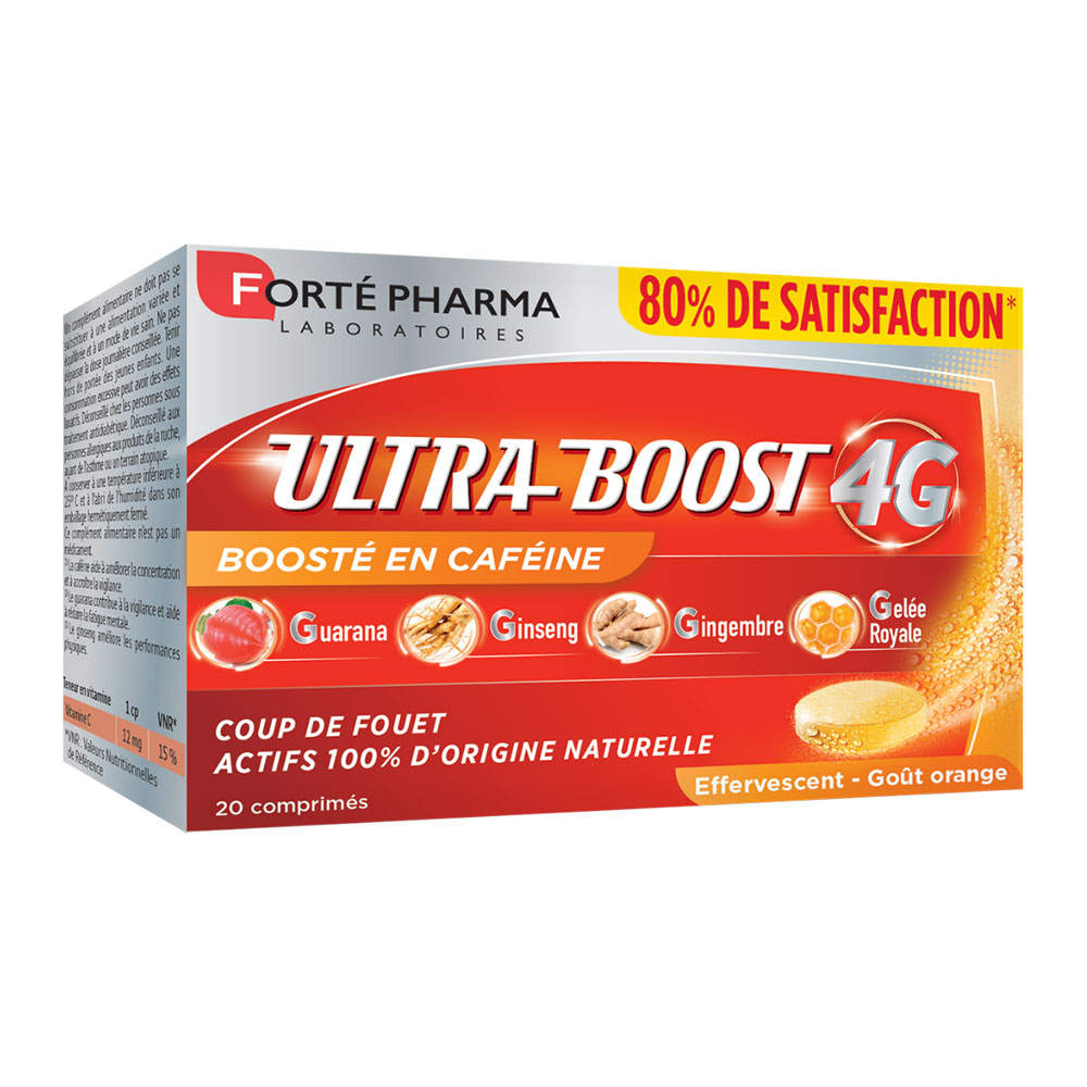Forté Pharma Ultra Boost 4G Energizzante naturale con caffeina 20 compresse effervescenti