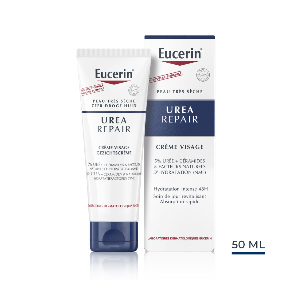 Eucerin UreaRepair Plus Crema viso al 5% urea per pelli secche 50 ml