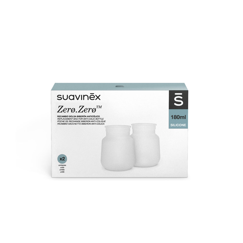 Suavinex Zero Zero Sacche di ricambio biberon anti-coliche 180 ml