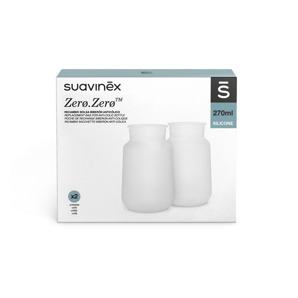 Suavinex Zero Zero Sacche di ricambio per biberon anti-coliche 270 ml