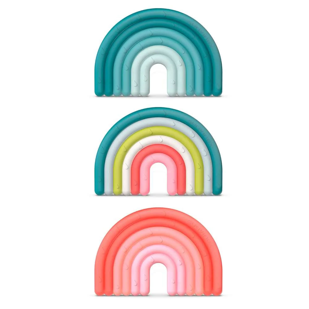 Suavinex Anello di dentizione in silicone fase 1 arcobaleno 1 unità