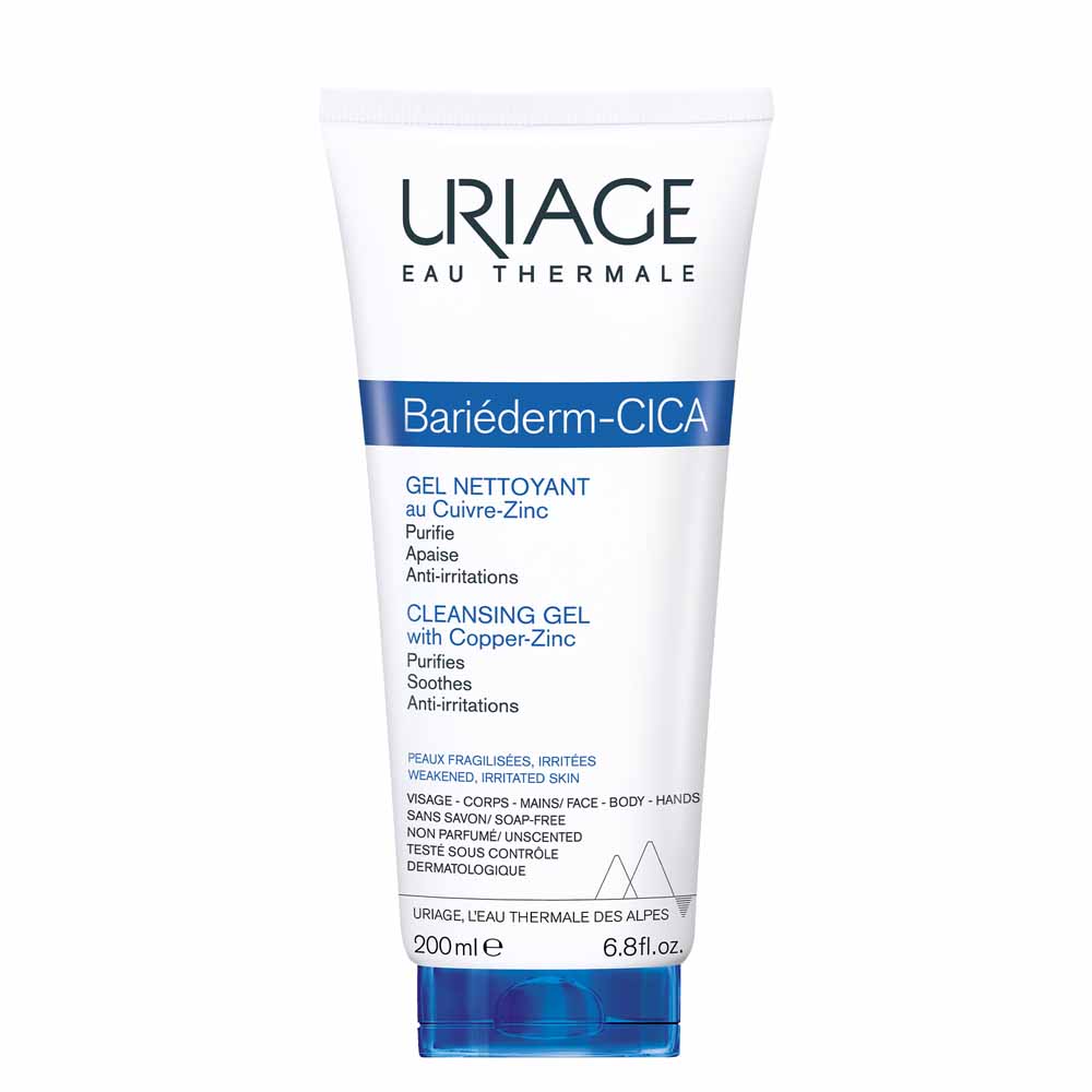 Uriage Igiene Viso Bariederm Gel detergente Pelle irritata 200ml