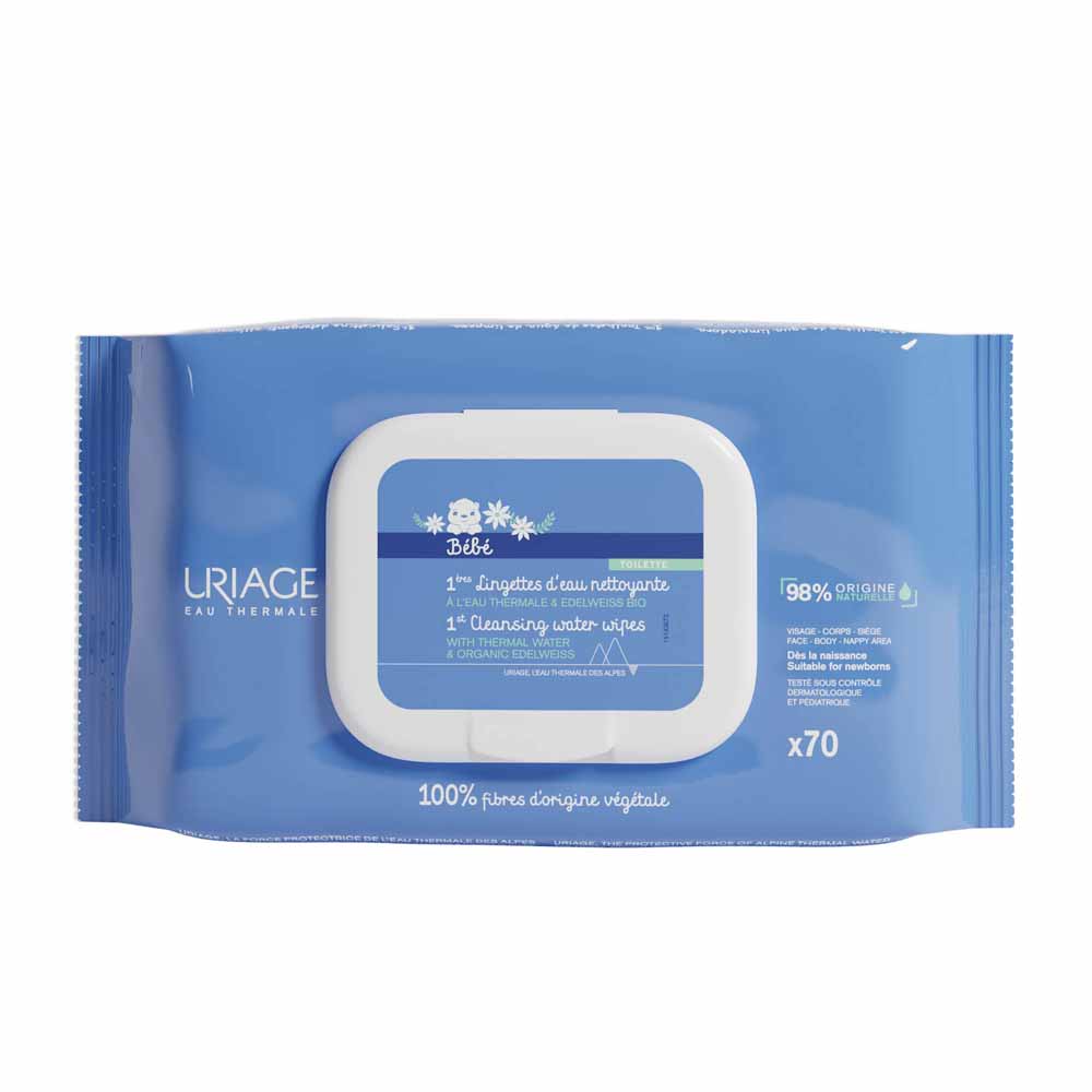 Uriage Bébé Salviettine Detergenti all'Acqua x70