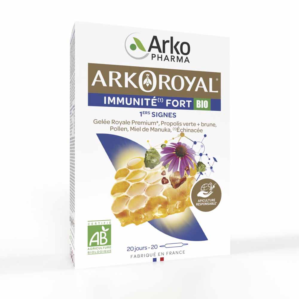 Arkopharma Arkoroyal Difese immunitarie Fort Bio Pappa reale, Propolis 20 fiale