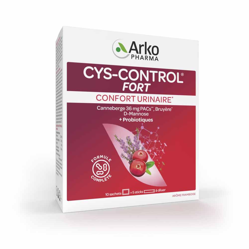 Arkopharma Cys-Control Forte comfort urinario 10 bustine + 5 bastoncini