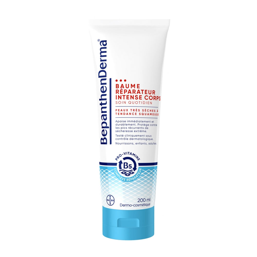 Bepanthen Derma Tubo di Balsamo Riparatore Intensivo per il Corpo Pelli molto secche con tendenza squamosa 200 ml