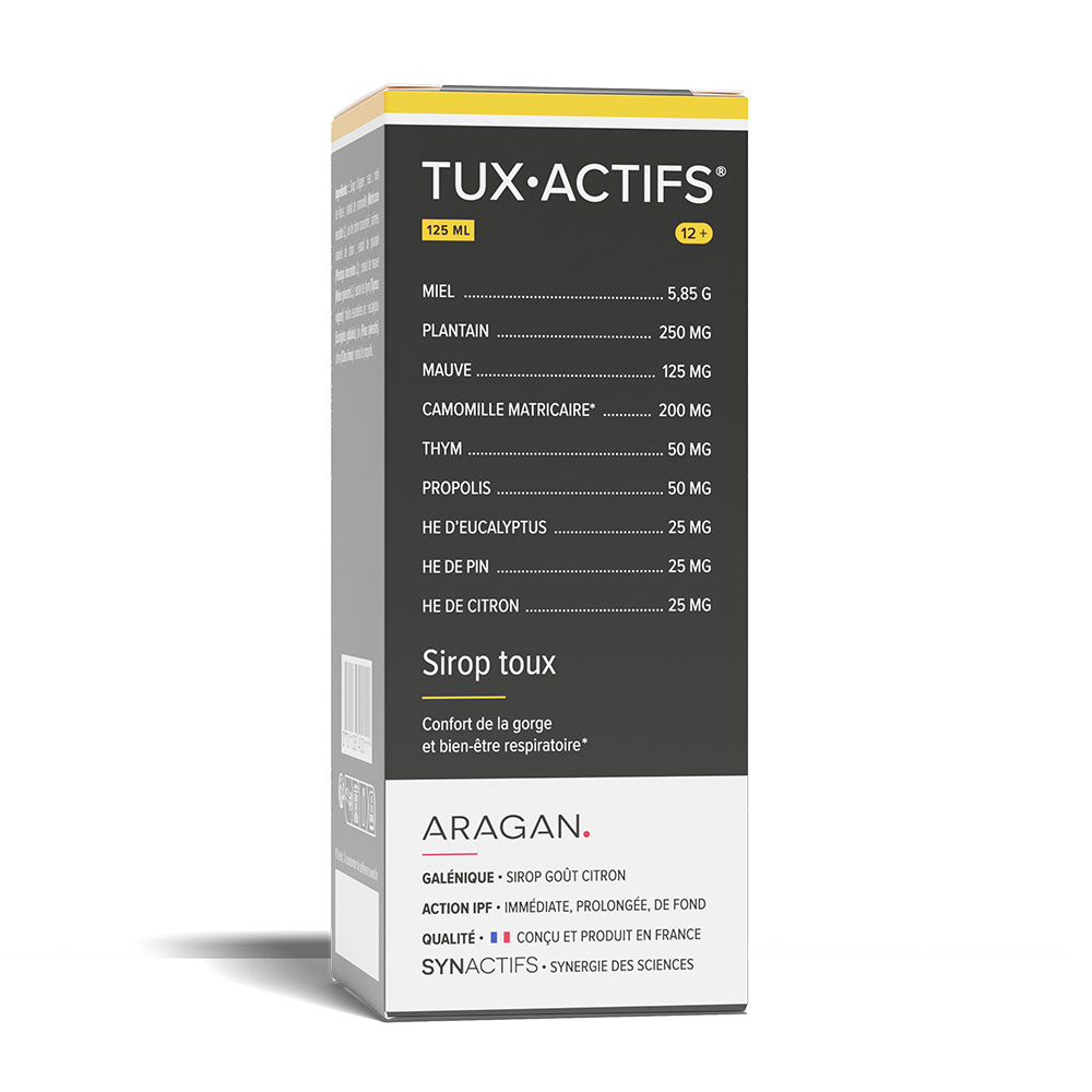 Aragan Synactifs TuxActifs a partire dai 12 anni di età Sciroppo per la tosse 125 ml