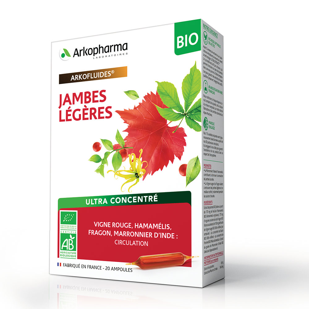 Arkopharma Arkofluidi Gambe Leggere di Circolazione Vite Rossa Bio