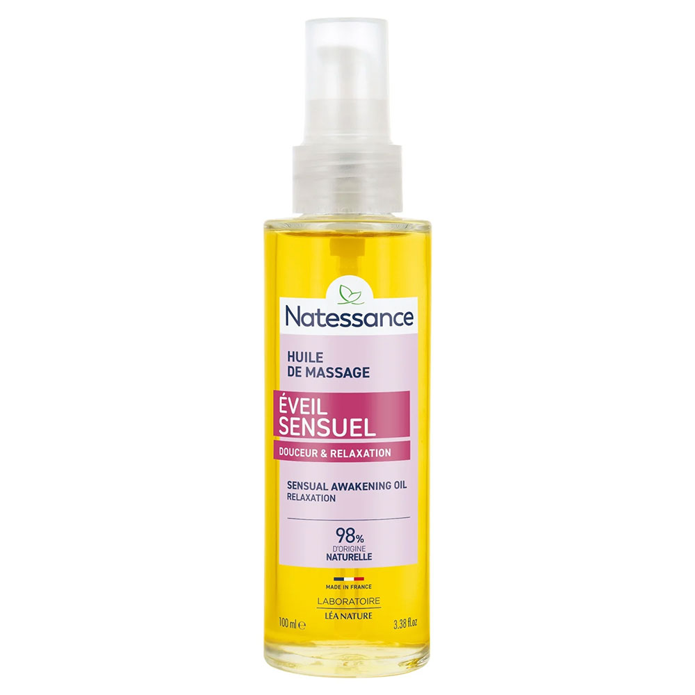 Natessance Olio da massaggio risveglio sensuale dolce e rilassante 100 ml
