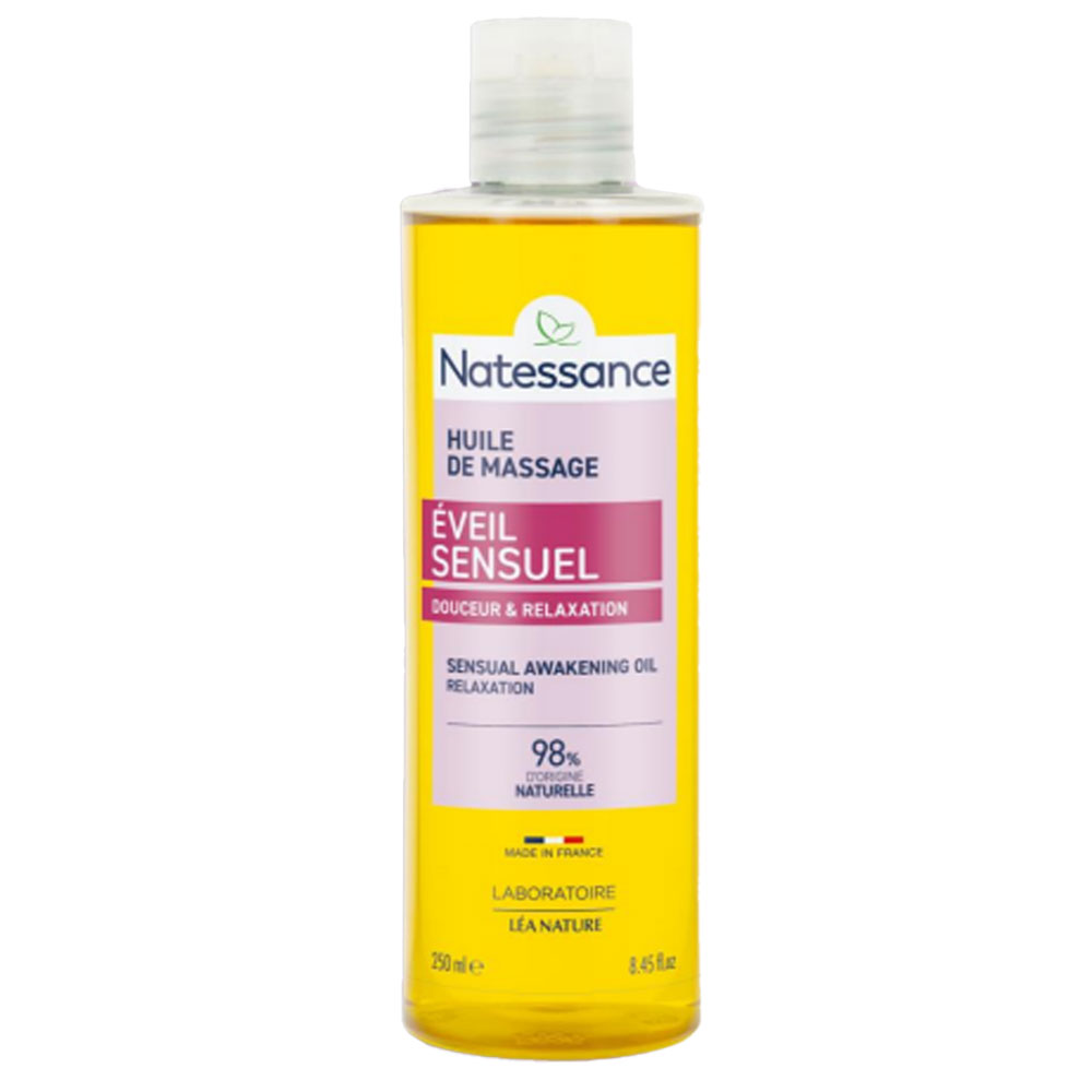Natessance Olio da massaggio risveglio sensuale per un massaggio dolce e rilassante 250 ml