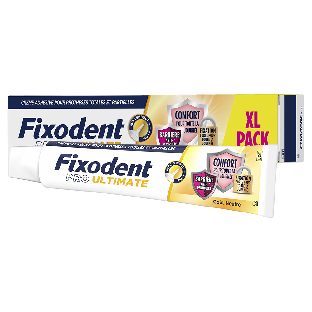 Fixodent Pro Ultimate Crema adesiva per protesi totali e parziali Gusto neutro 57ml