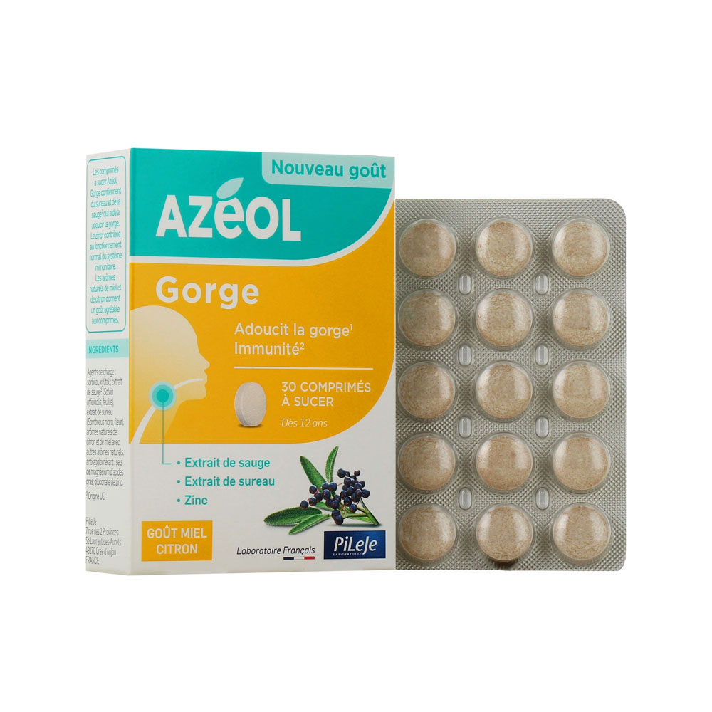 Pileje Azéol Compresse da succhiare gusto miele e limone 30 capsule