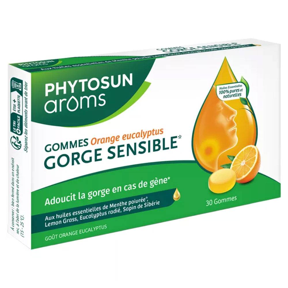Phytosun Aroms Gola sensibile arancia ed eucalipto 30 caramelle gommose
