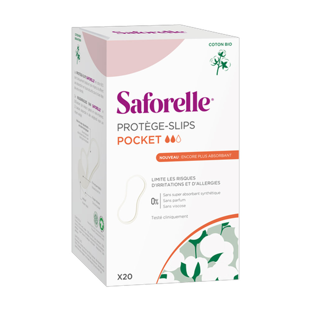 Saforelle Proteggi Slips Cotone Bio Formato tascabile x20
