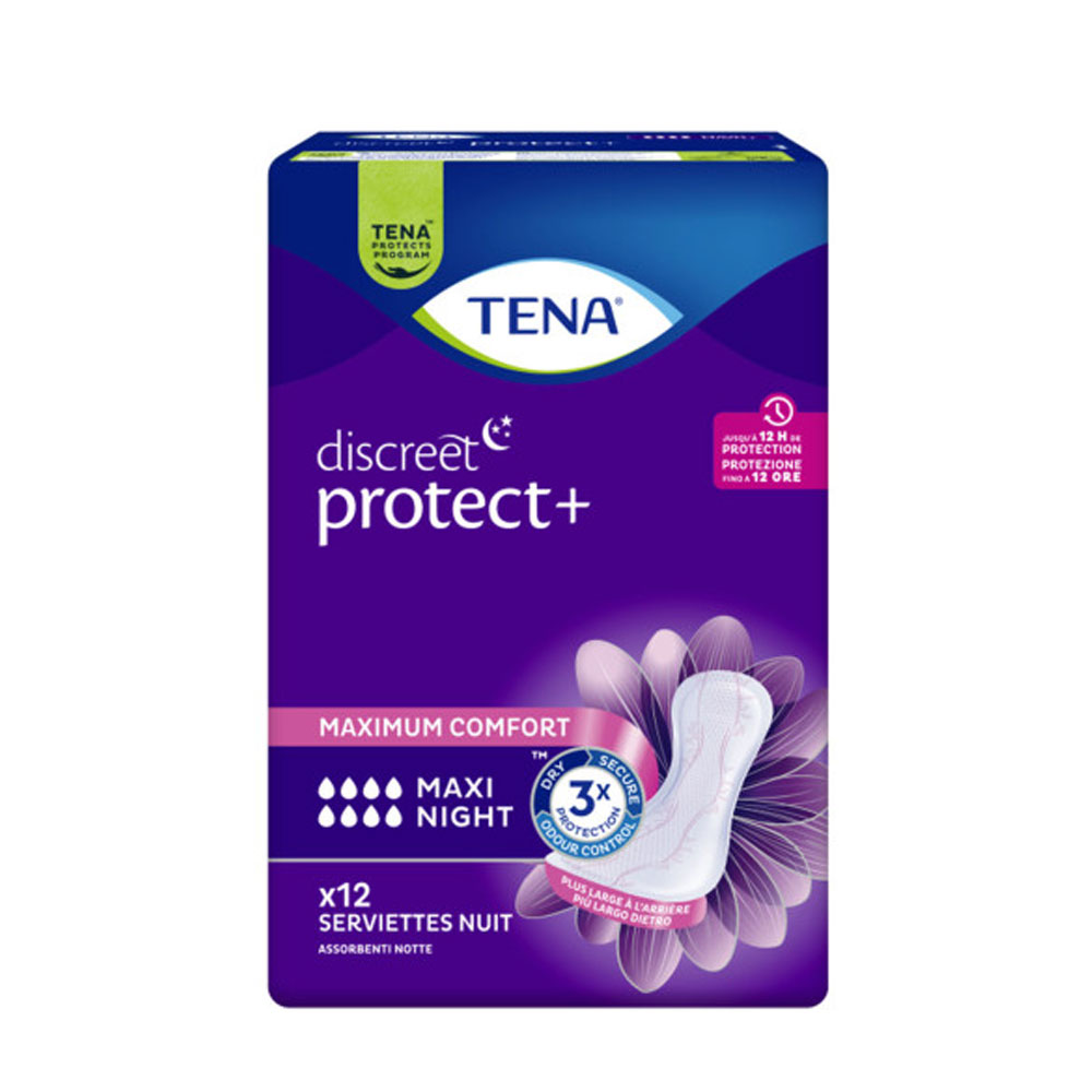 Tena Discreet Asciugamani Maxi Notte Special x12