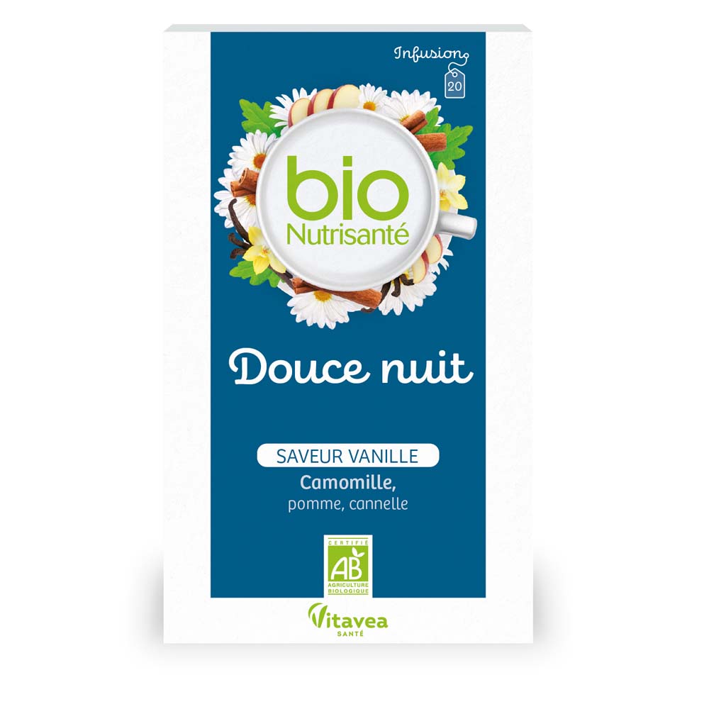 Vitavea Santé BioNutrisanté Infusione bio notte dolce al gusto vaniglia 20 bustine