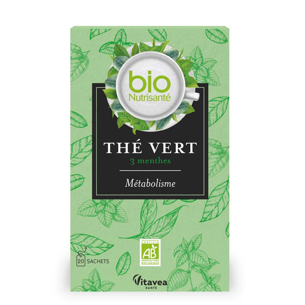Vitavea Santé BioNutrisanté Tè verde 3 menti per il metabolismo 20 bustine